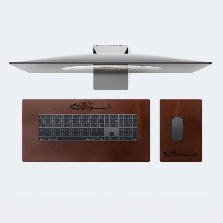 Leather Desk Pad &amp; Mouse Pad Set (Scratch Proof) - WAD010