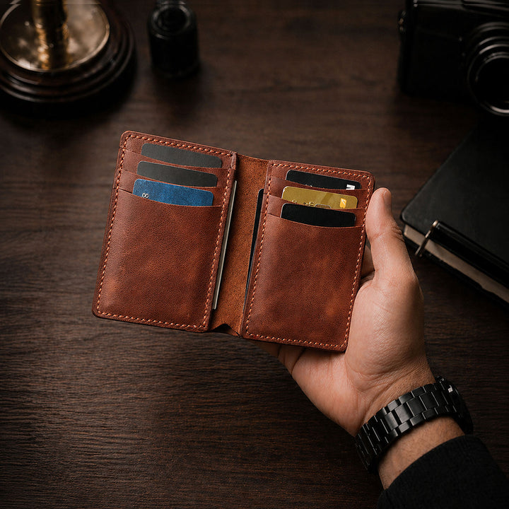 XL Vertical Wallet with Cash Pocket - WAD014