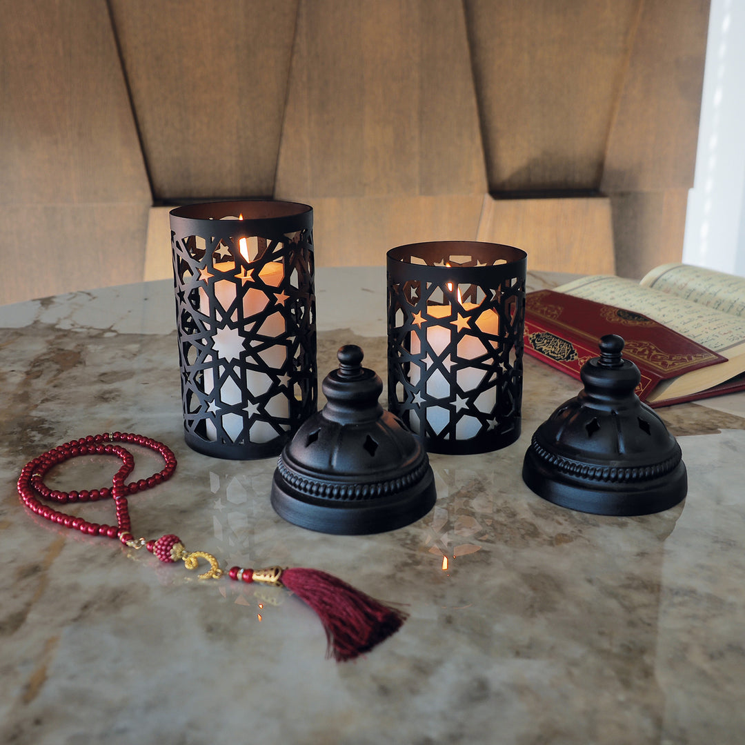 Metal Islamic Candle Holder Set of 2 - WAMH136