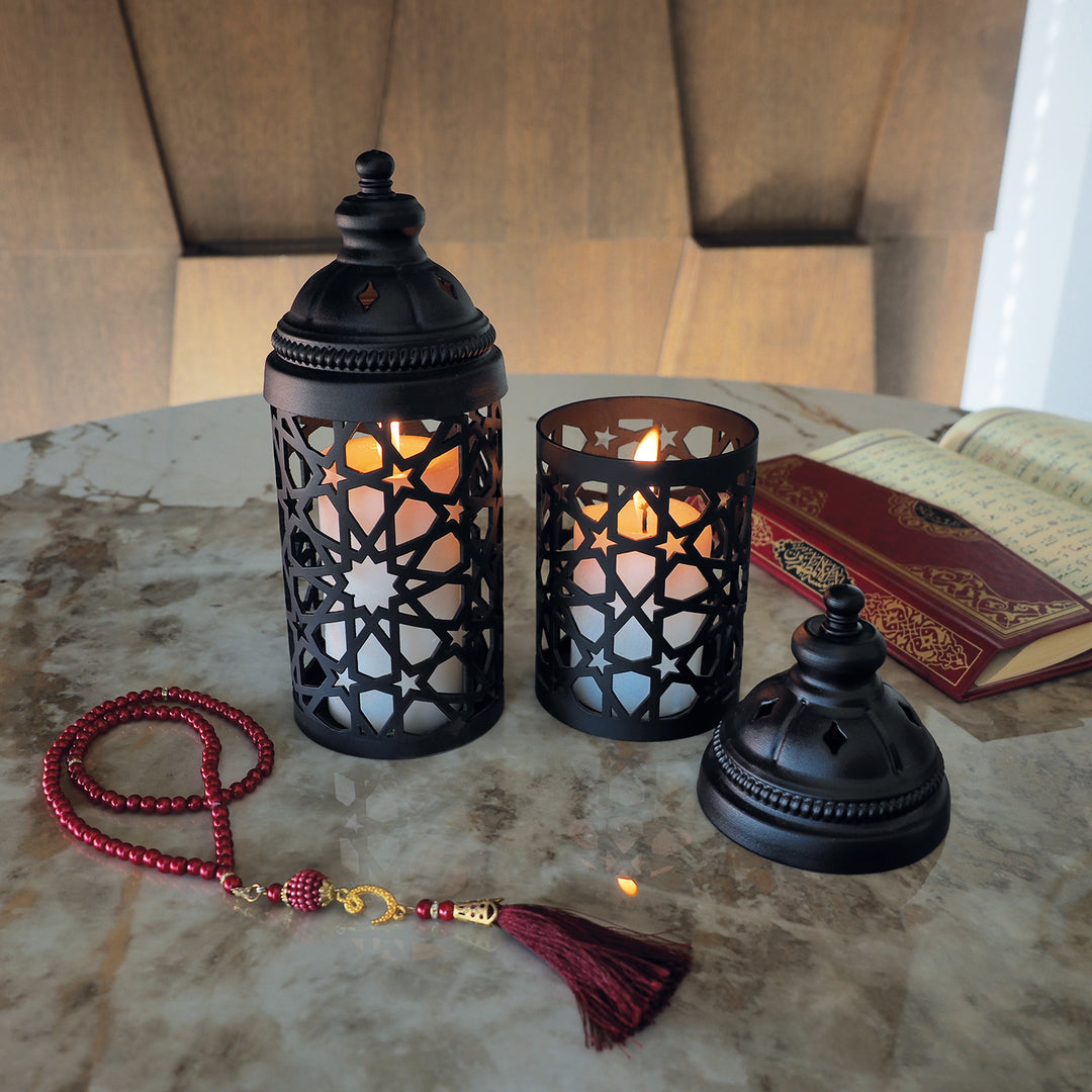 Metal Islamic Candle Holder Set of 2 - WAMH136