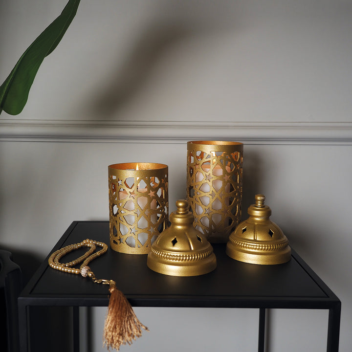 Metal Islamic Candle Holder Set of 2 - WAMH136