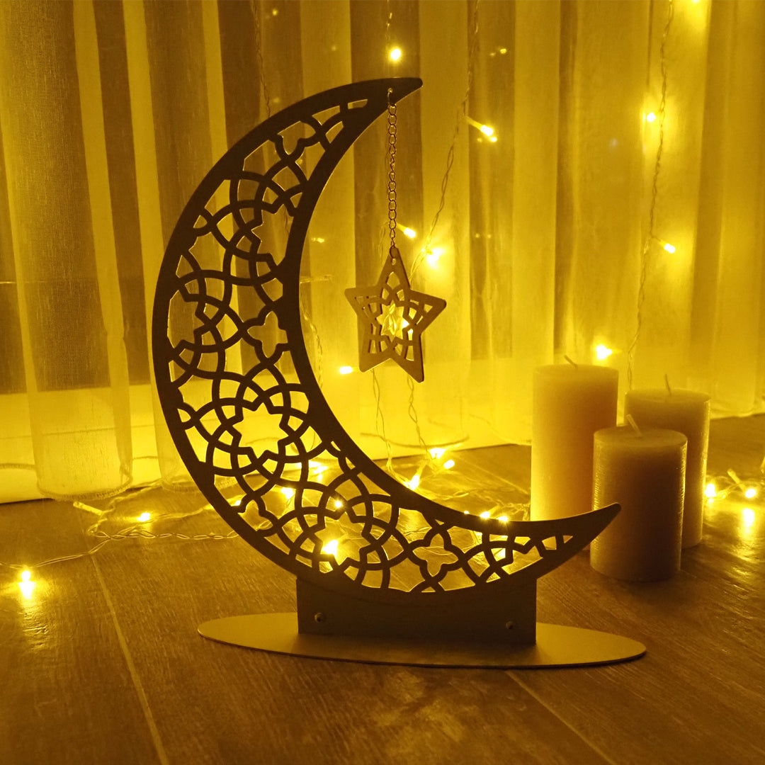 Metal Crescent Moon Decor - WAMH169