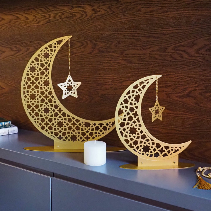 Metal Crescent Moon Decor - WAMH169