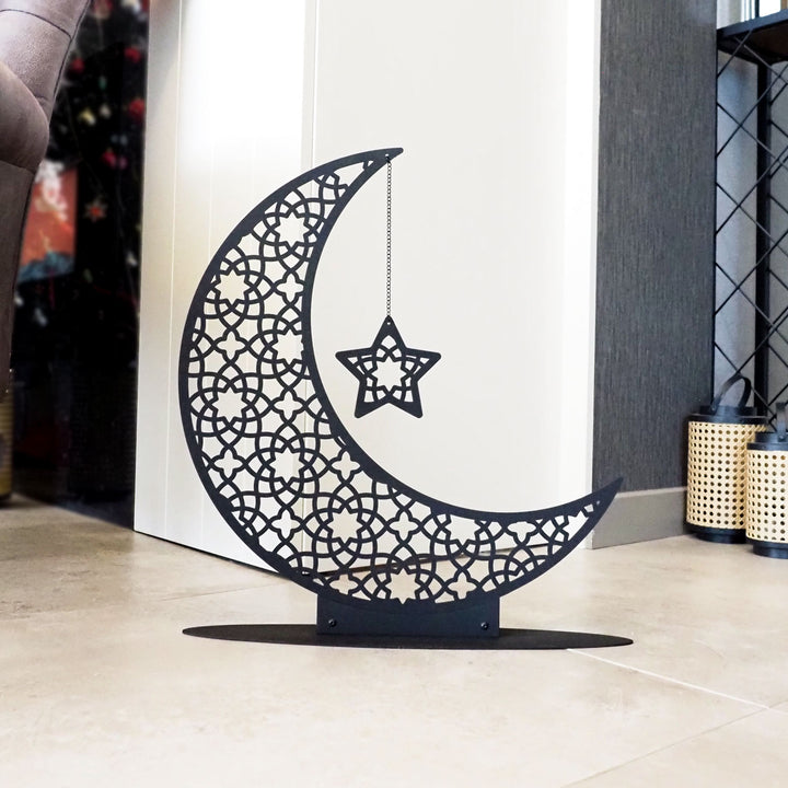 Metal Crescent Moon Decor - WAMH169