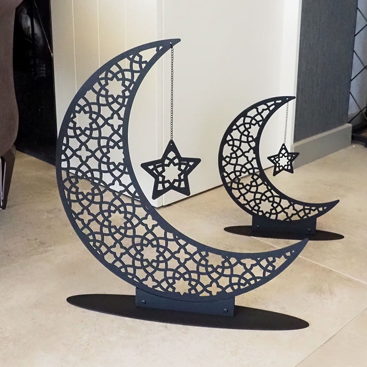 Metal Crescent Moon Decor - WAMH169