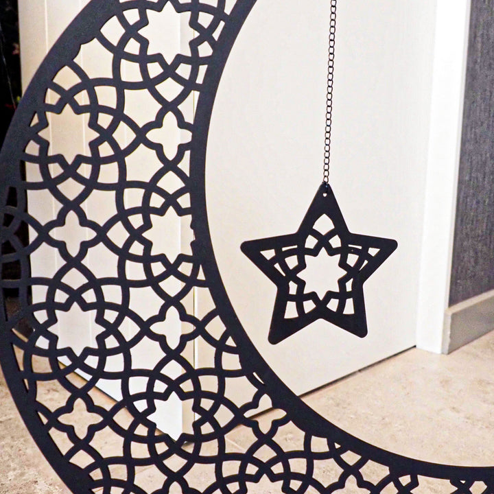 Metal Crescent Moon Decor - WAMH169