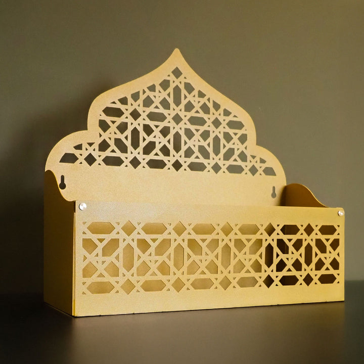 Metal Islamic Organizer for Wall or Tabletop (Mihrab-Shaped) – WAMH200