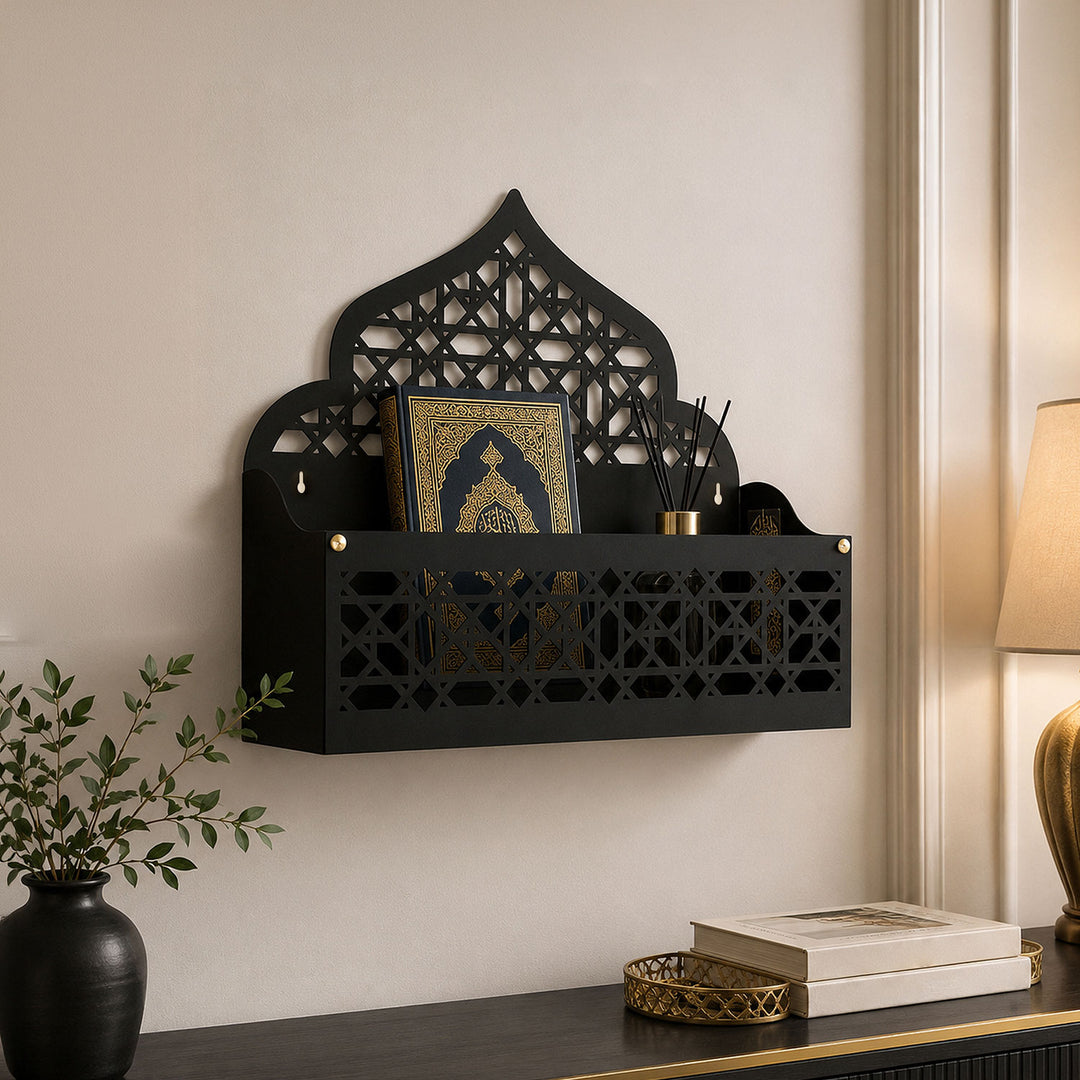 Metal Islamic Organizer for Wall or Tabletop (Mihrab-Shaped) – WAMH200