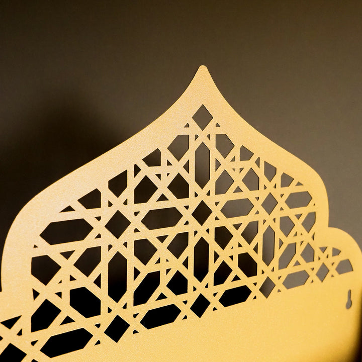 Metal Islamic Organizer for Wall or Tabletop (Mihrab-Shaped) – WAMH200