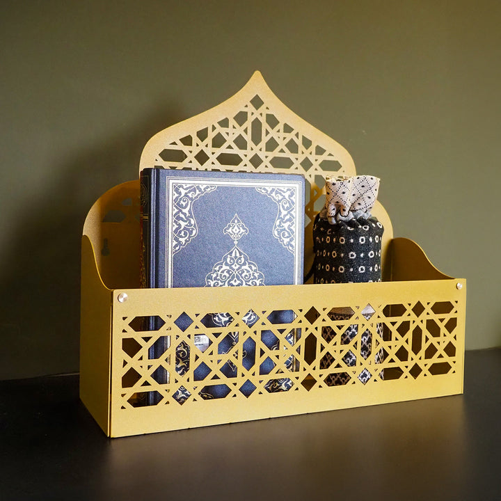 Metal Islamic Organizer for Wall or Tabletop (Mihrab-Shaped) – WAMH200