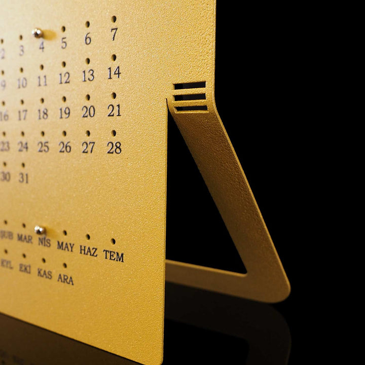 Prayer Time Metal Islamic Desk Calendar (Turkish) - WAMH201