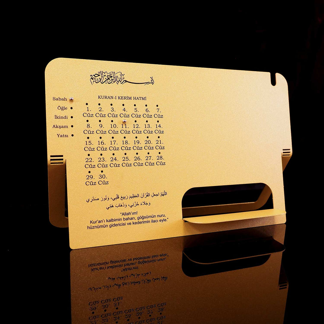 Metal Quran Stand with Juz Progress Tracker (Turkish) - WAMH203