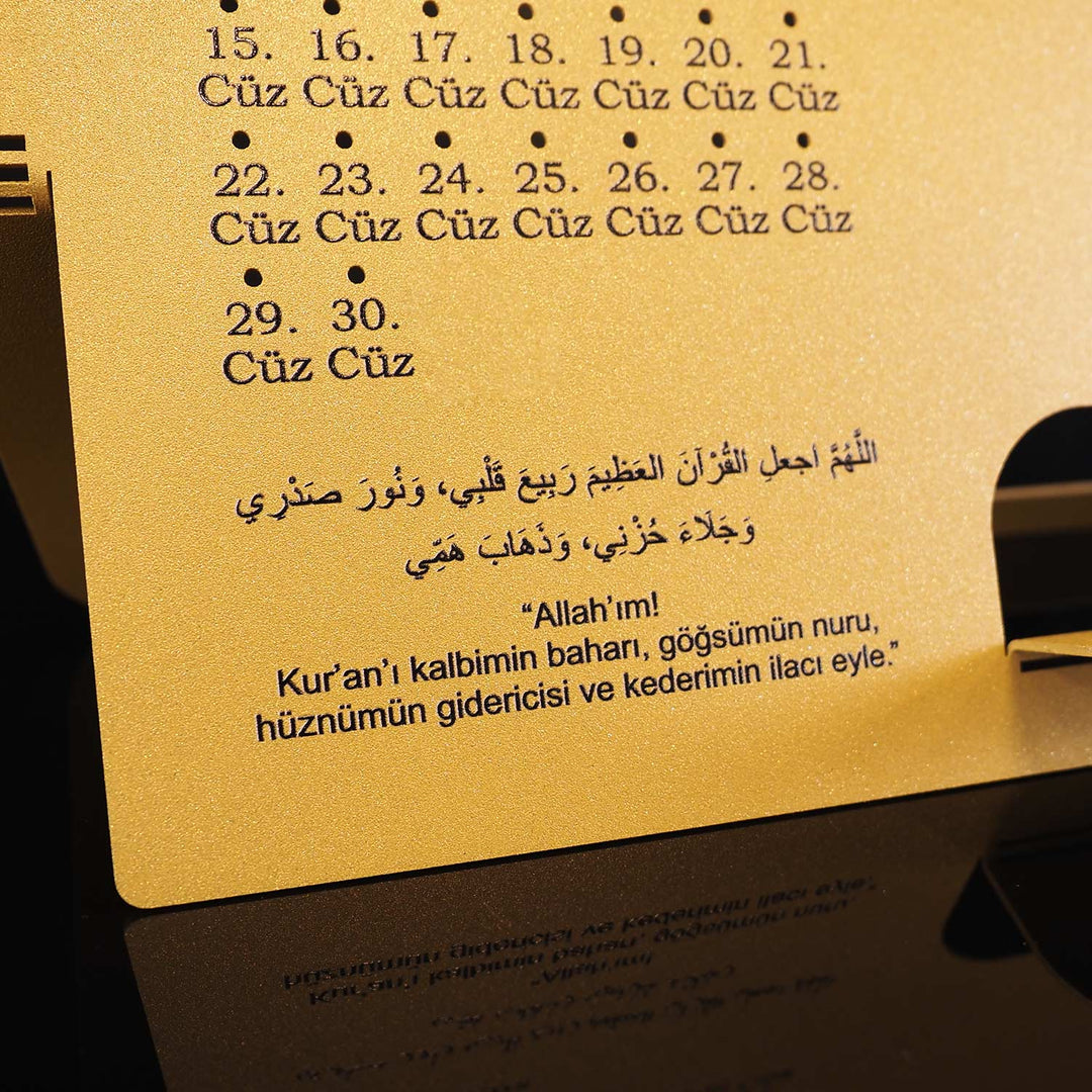 Metal Quran Stand with Juz Progress Tracker (Turkish) - WAMH203