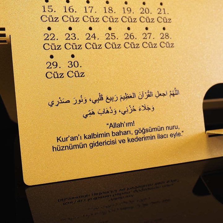 Metal Quran Stand with Juz Progress Tracker (Turkish) - WAMH203