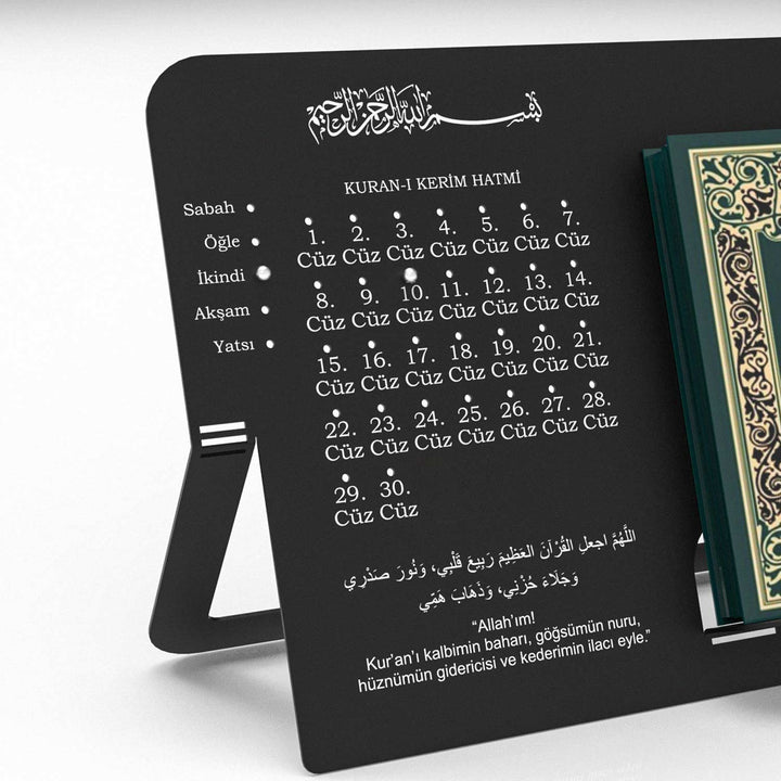 Metal Quran Stand with Juz Progress Tracker (Turkish) - WAMH203