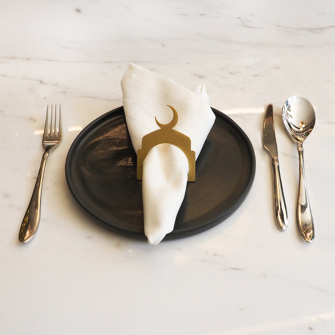 Metal Hilal Napkin Ring (Set of 12) - WAMH204