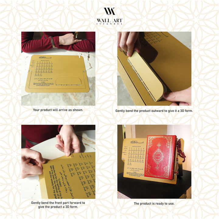 Metal Quran Stand with Juz Progress Tracker - WAMH207