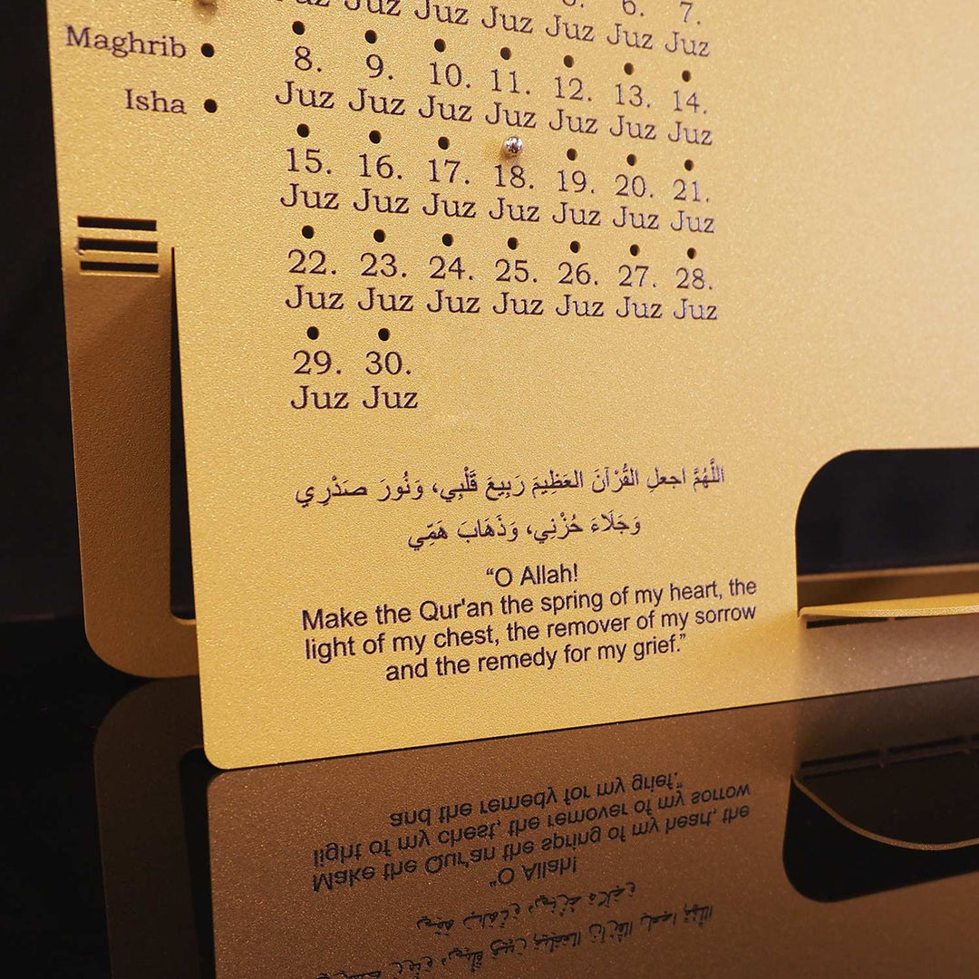 Metal Quran Stand with Juz Progress Tracker - WAMH207