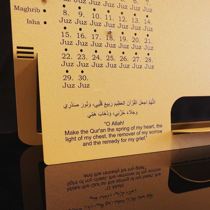 Metal Quran Stand with Juz Progress Tracker - WAMH207