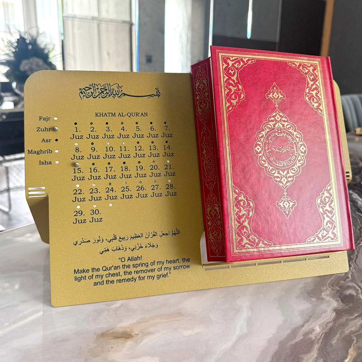 Metal Quran Stand with Juz Progress Tracker - WAMH207