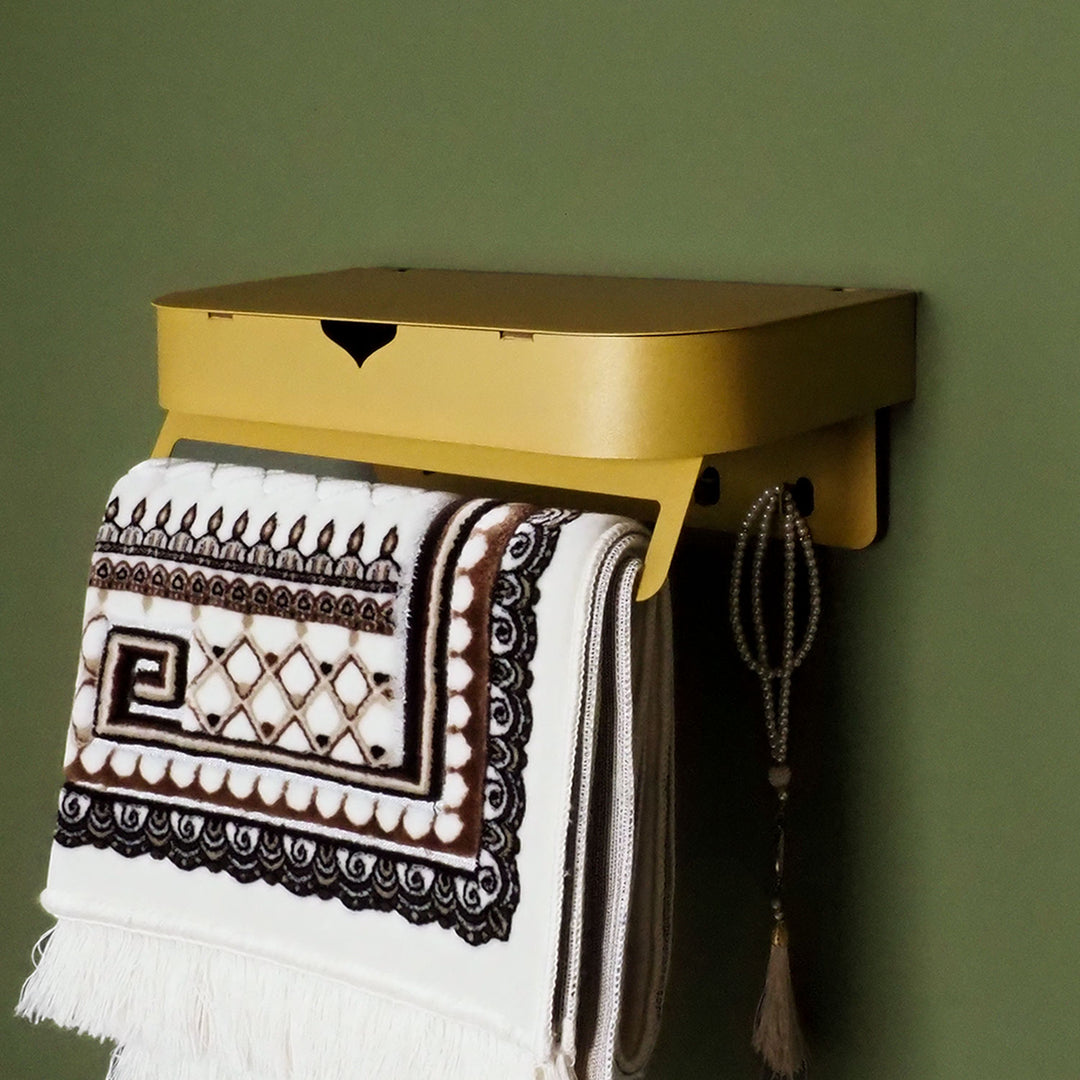 Sefa Metal Organizer Wall Shelf with Mirror - WAMH209