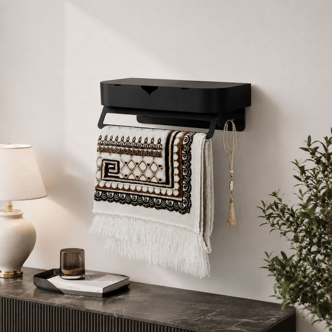 Sefa Metal Organizer Wall Shelf with Mirror - WAMH209
