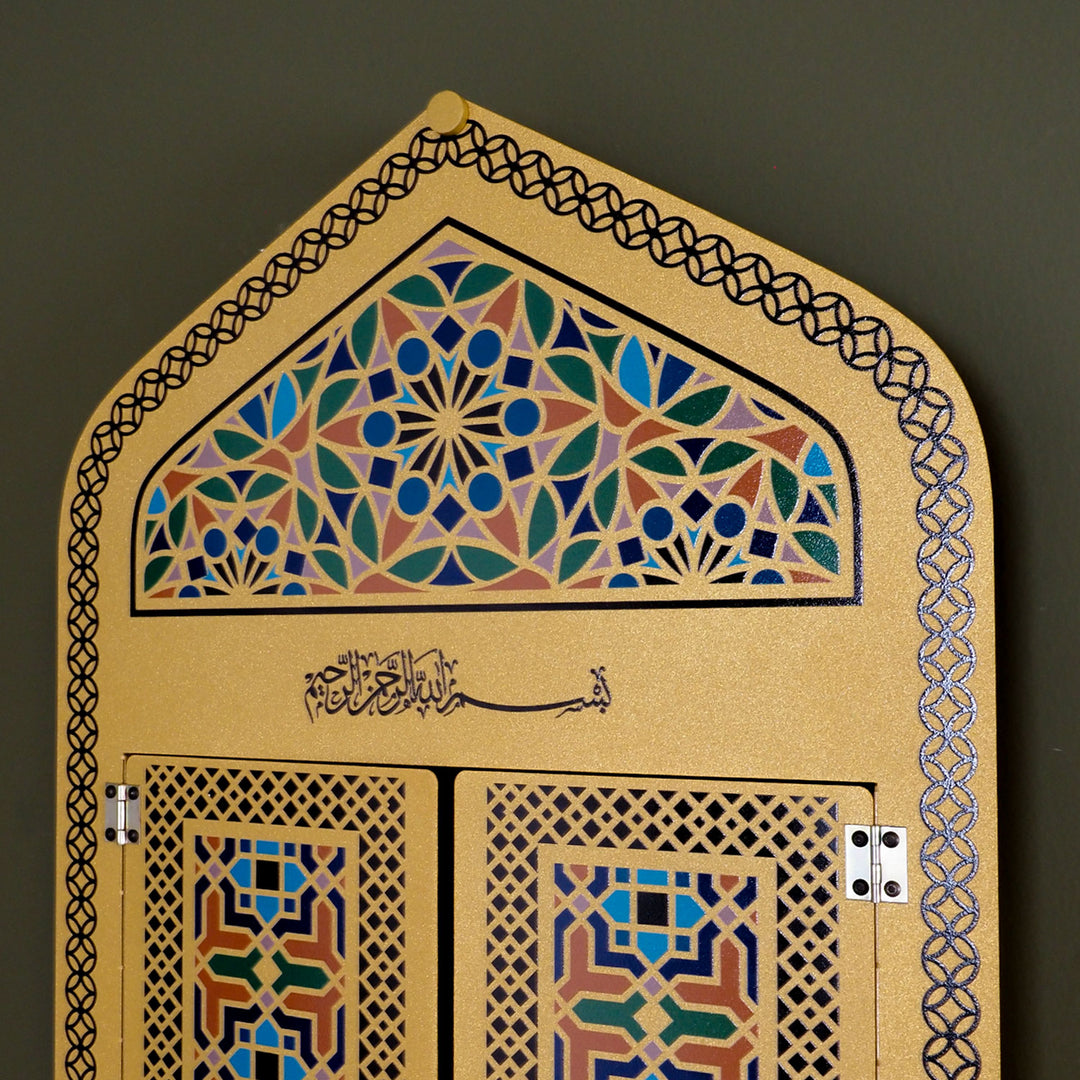 Custom Metal Islamic Wall Display Cabinet (Mihrab Shaped) - WAMH211
