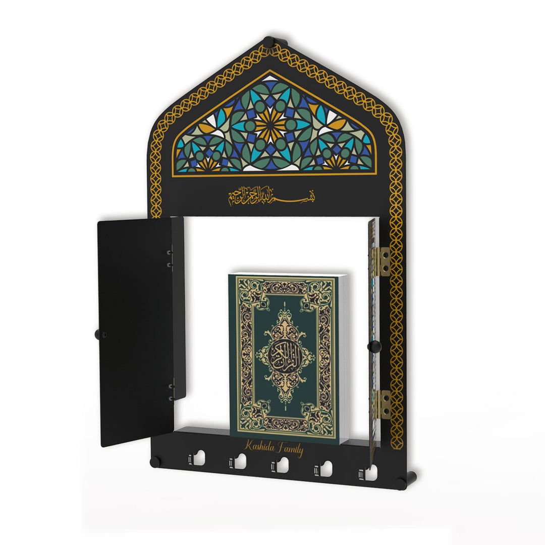 Custom Metal Islamic Wall Display Cabinet (Mihrab Shaped) - WAMH211