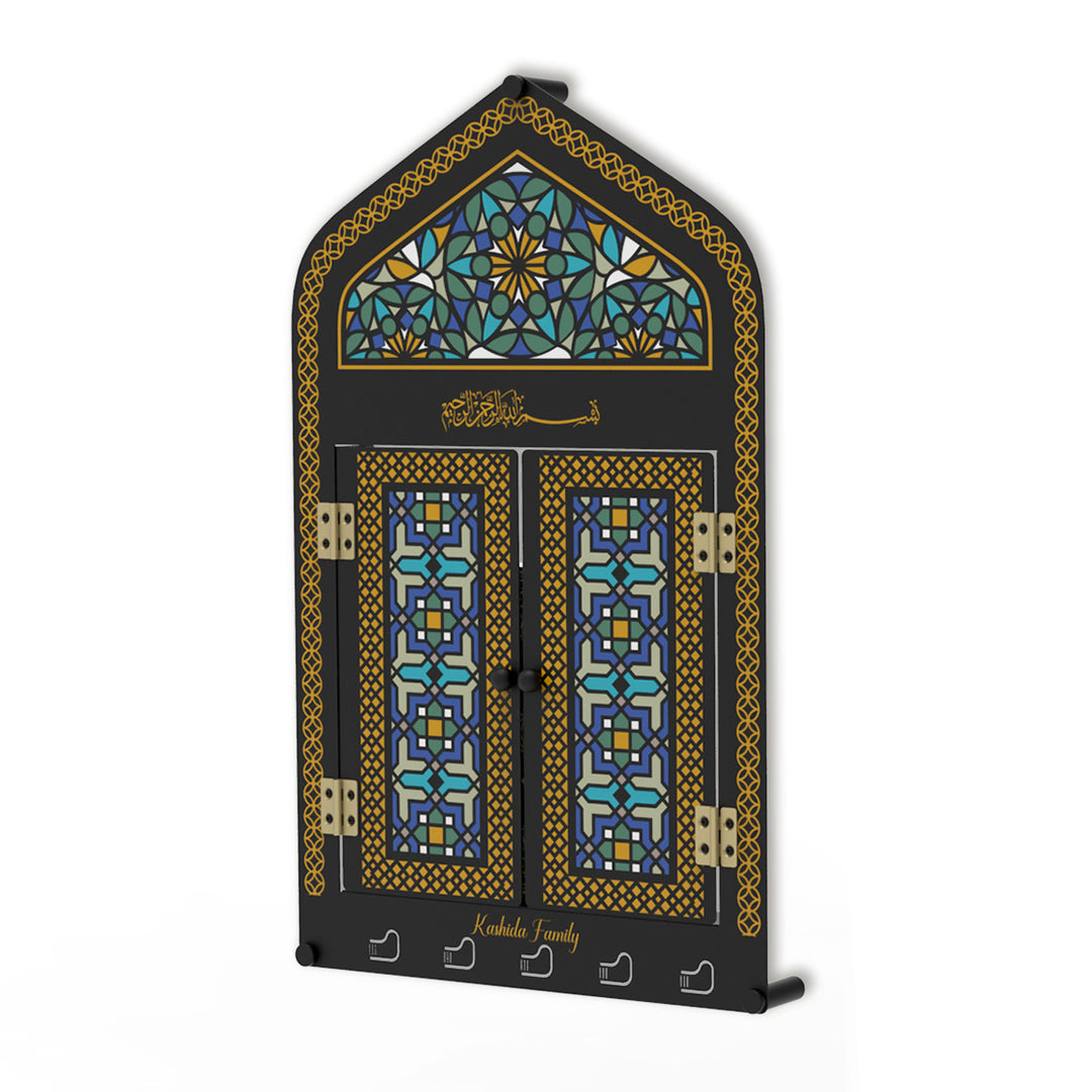 Custom Metal Islamic Wall Display Cabinet (Mihrab Shaped) - WAMH211