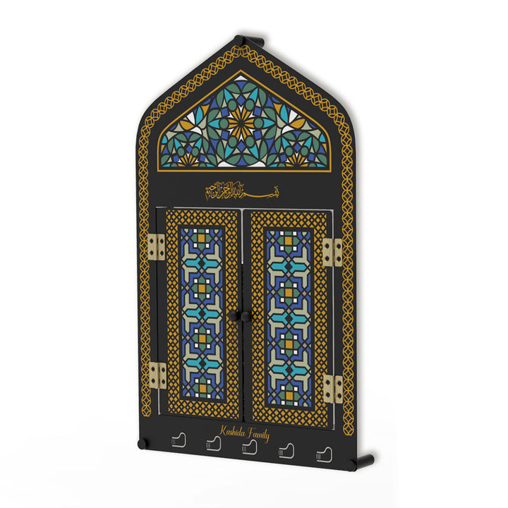 Custom Metal Islamic Wall Display Cabinet (Mihrab Shaped) - WAMH211