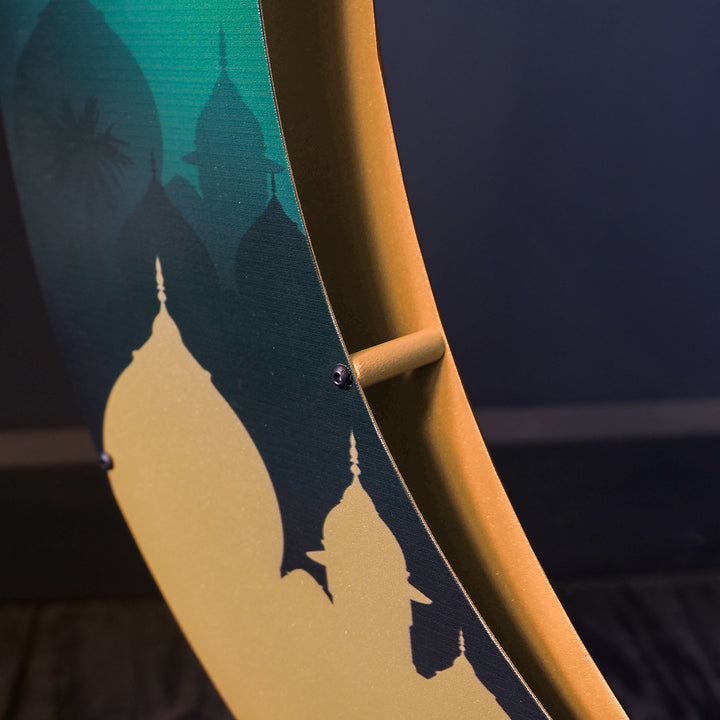 68 cm 3D Colorful Metal Ramadan Moon - WAMH227