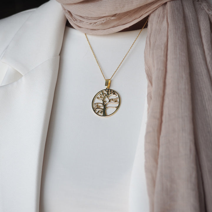 Custom Tree of Life Silver Necklace - WAMT033