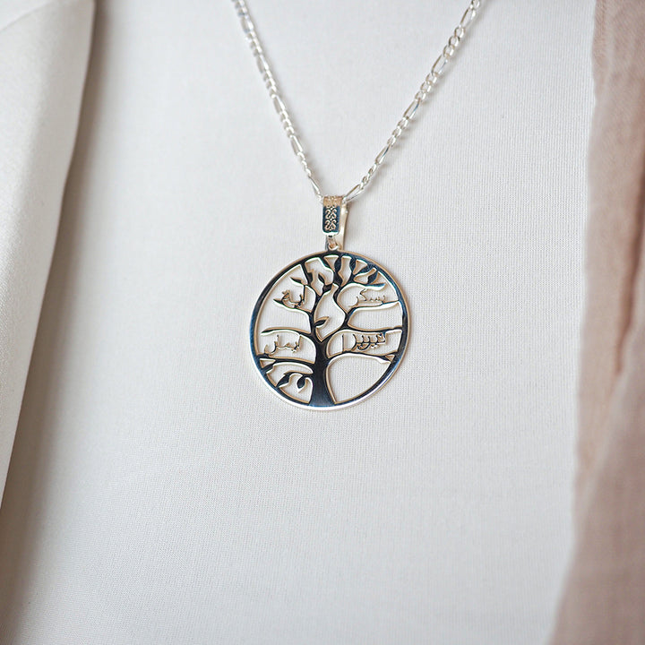 Custom Tree of Life Silver Necklace - WAMT033