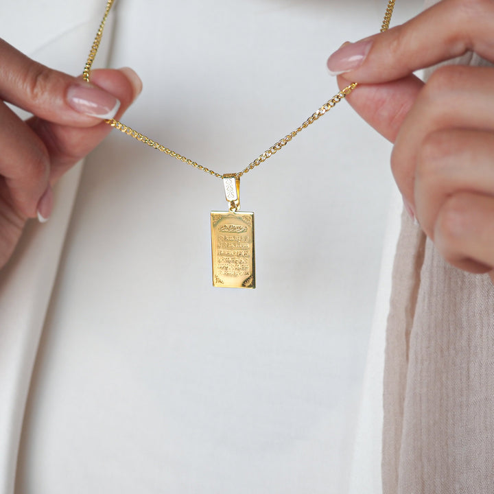"Surely with hardship comes ease." Written Silver Necklace (Surah Ash-Sharh - 6) - WAMT035