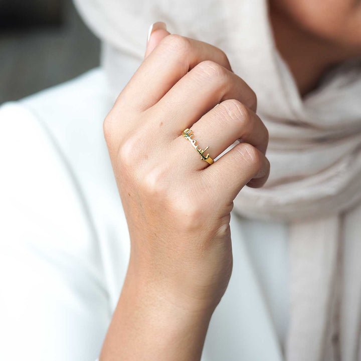 Custom Name Silver Ring (Adjustable/One Size) - WAMT044