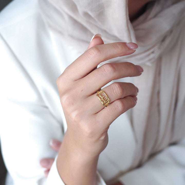 Custom Name Silver Ring (Adjustable/One Size) - WAMT045