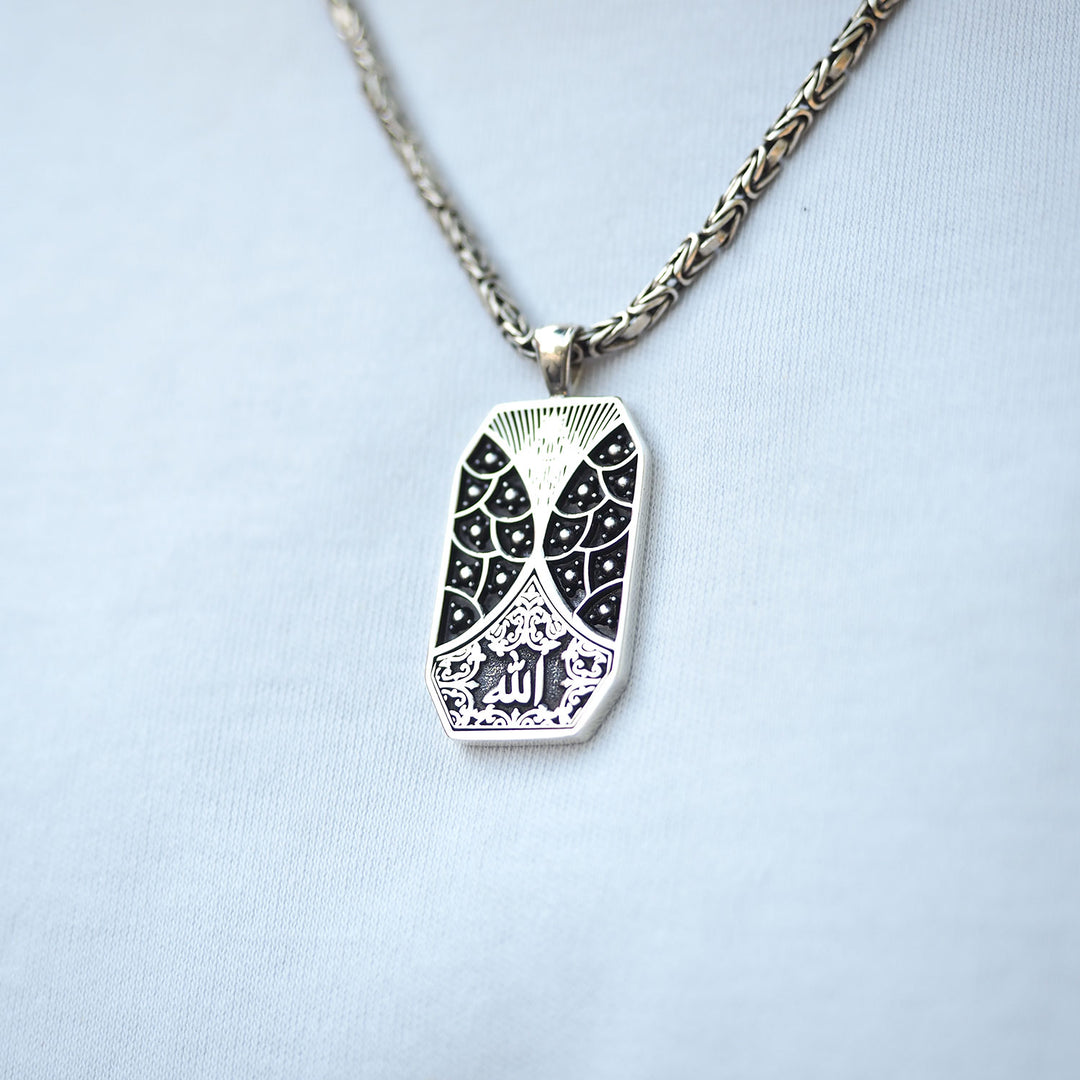 Allah Written Silver Necklace - WAMT069