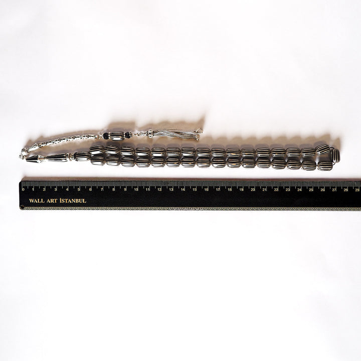 Raw Baltic Amber Silver Tasbeeh – WATD032