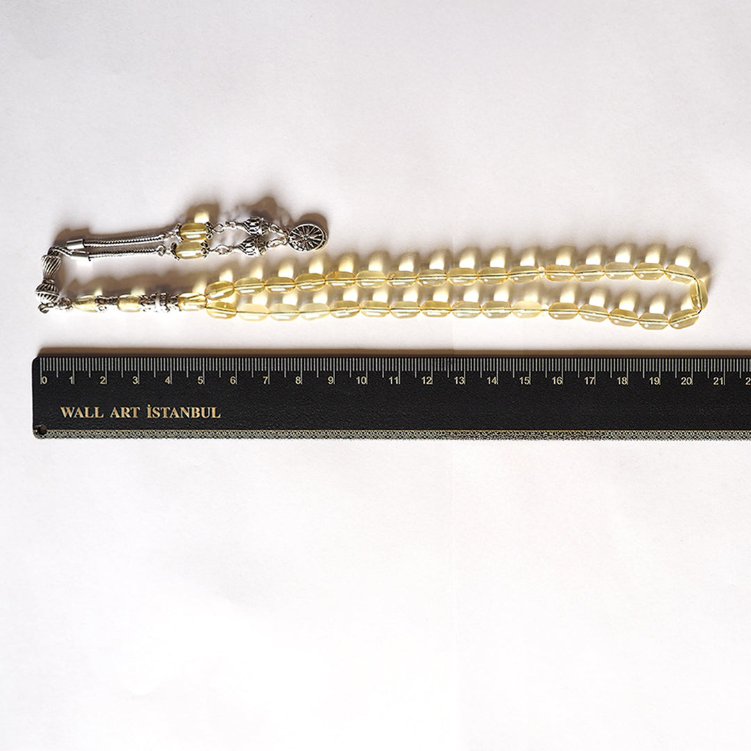 Raw Baltic Amber Silver Tasbeeh – WATD033