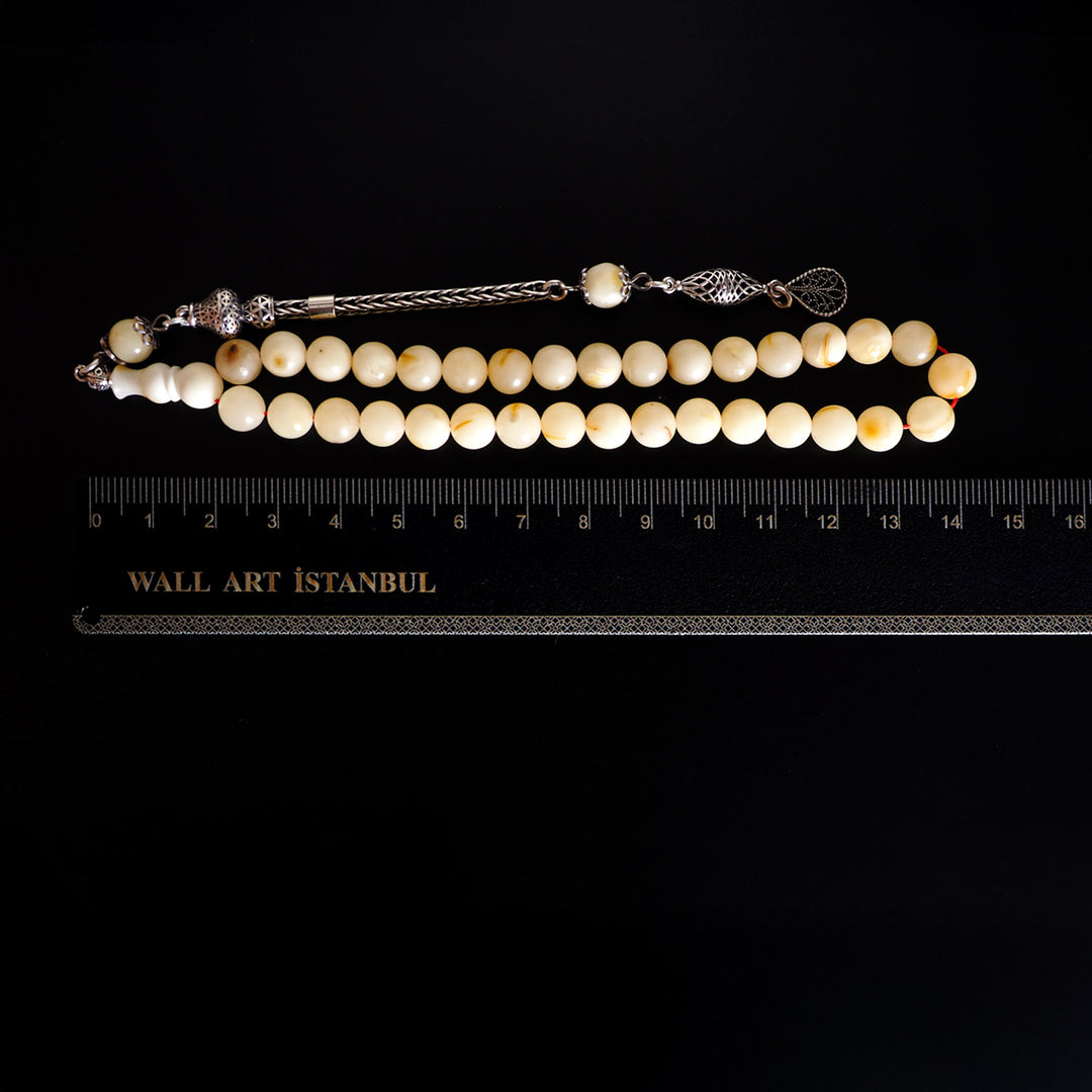 Raw Baltic Amber Tasbeeh Silver Tassel – WATD035