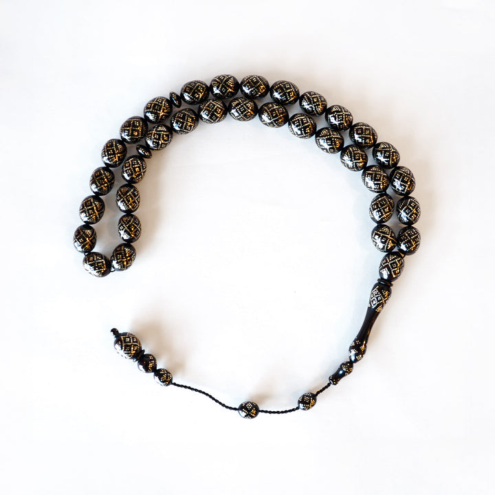 Handcrafted Silver-Inlaid Kuka Tasbeeh – WATD089