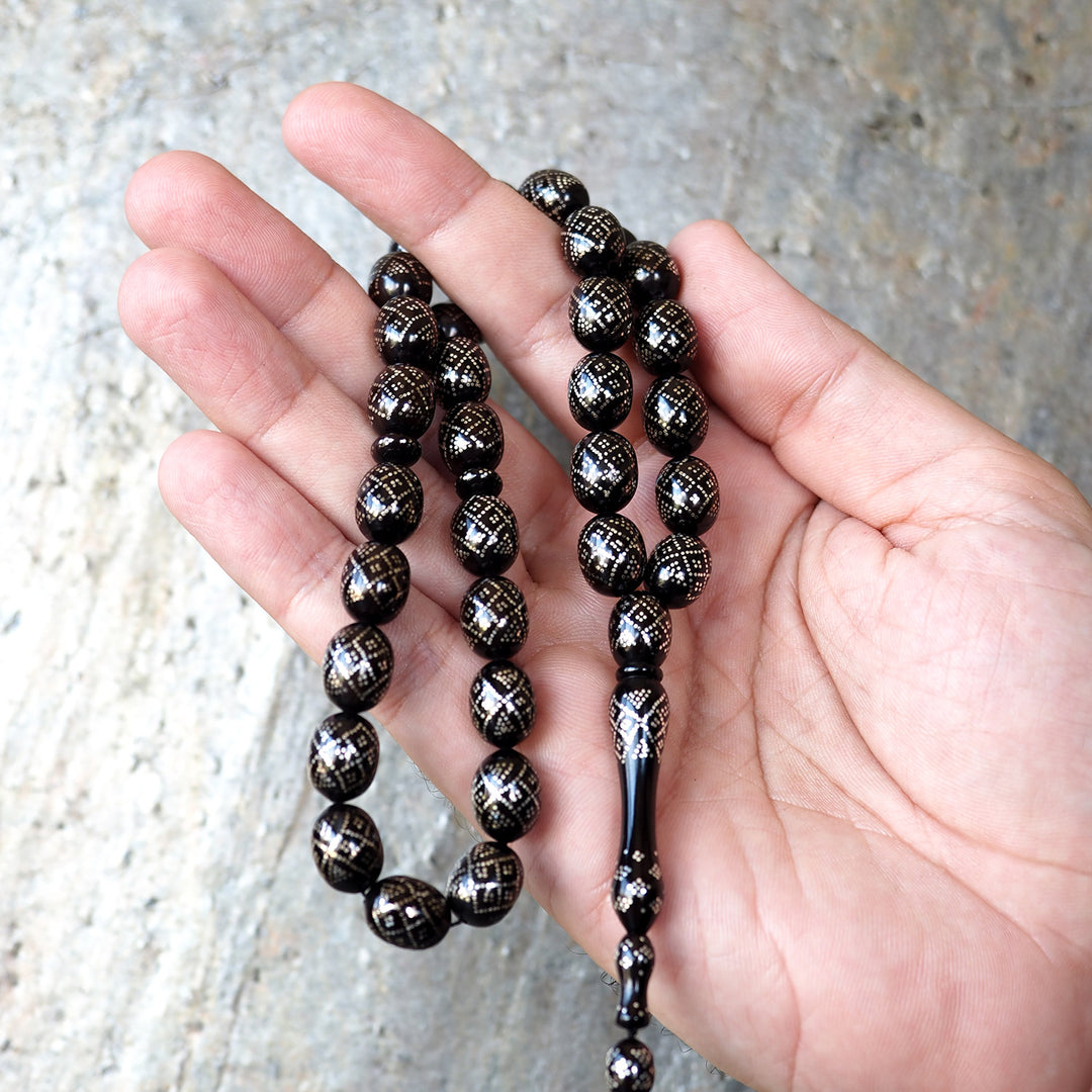 Handcrafted Silver-Inlaid Kuka Tasbeeh – WATD089