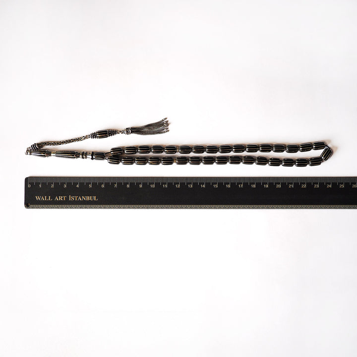 Mastercrafted Genuine Oltu Stone 12-Cut Design Tasbeeh - WATD101