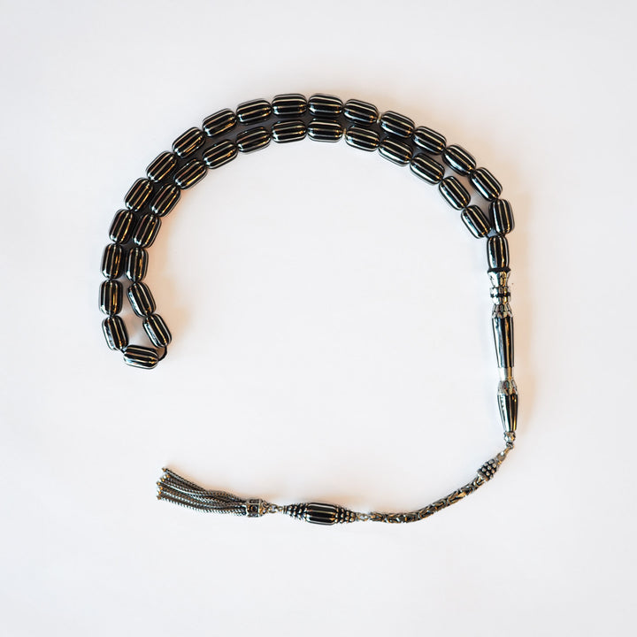 Mastercrafted Genuine Oltu Stone 12-Cut Design Tasbeeh - WATD101