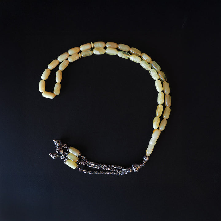 Genuine Baltic Amber Tasbeeh with Special Silver Tassel – WATD103