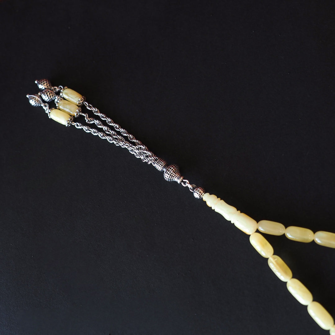 Genuine Baltic Amber Tasbeeh with Special Silver Tassel – WATD103