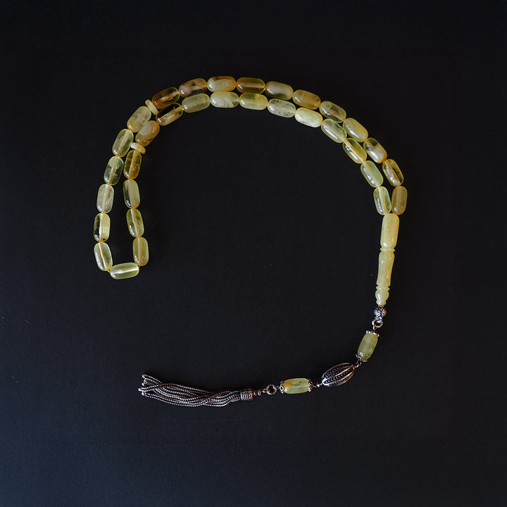 Genuine Baltic Amber Tasbeeh with Special Silver Tassel – WATD104