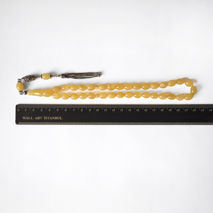 Genuine Baltic Amber Tasbeeh with Special Silver Tassel – WATD105
