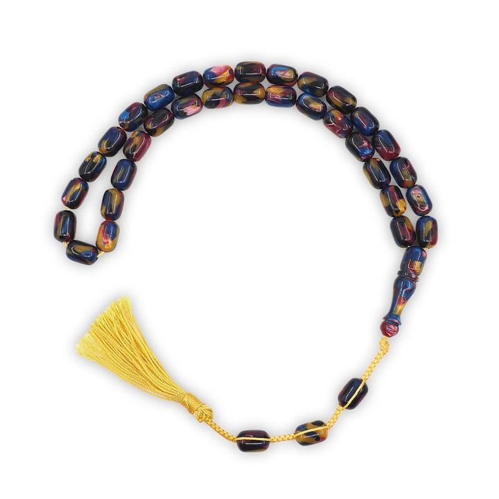 Masterfully Crafted Capsule Cut French Galalith Tasbeeh - WATD1061