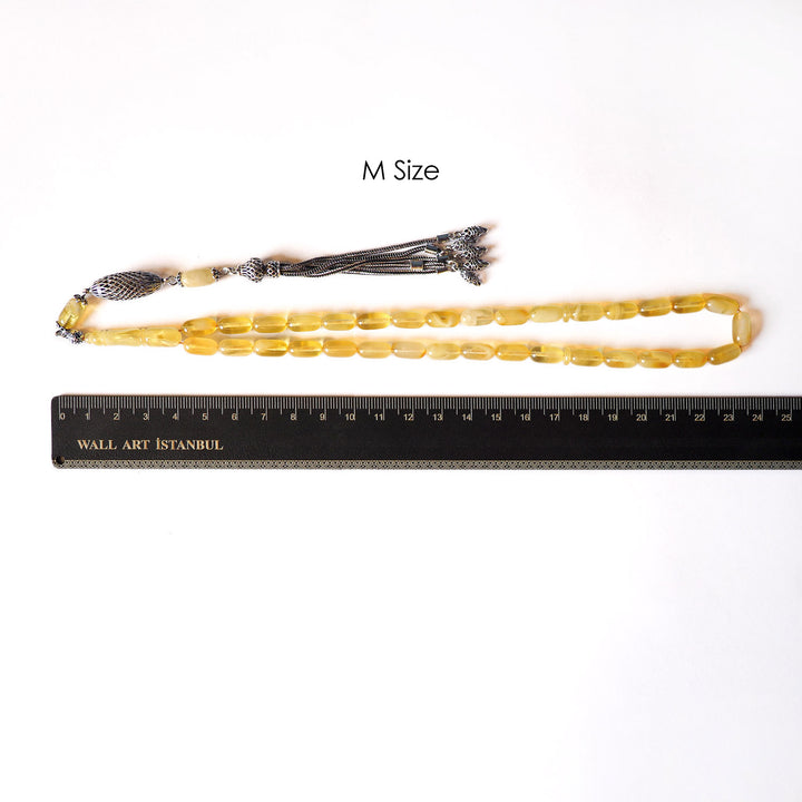 Genuine Baltic Amber Tasbeeh with Special Silver Tassel – WATD106